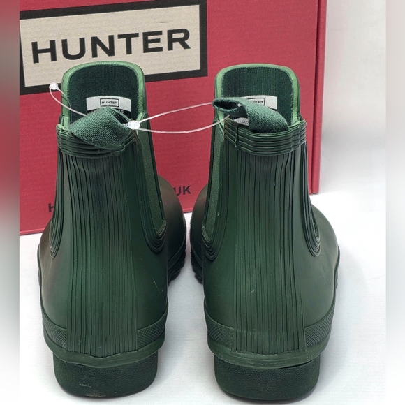 Hunter Original Chelsea Rain Boots WFS2078RMA Waterproof Hunter Green Size 8 NIB - Picture 4 of 11